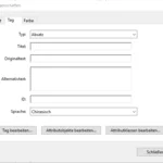 Screenshot Adobe Pro: Objekteigenschaften - Sprache