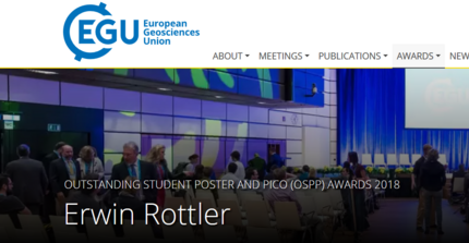 Poster Award for Erwin Rottler 2018