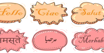 Speech Bubbles containing words in different languages