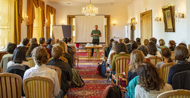 Prof. Dr. Andreas Musil bei der Klausurtagung in Diedersdorf im Mai 2019. | Foto: Ernst Kaczynski.