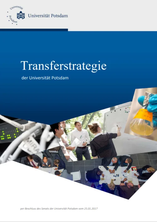 Coverbild des Transferstrategiepapiers der Universität Potsdam