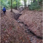 Rotational landslide near Hümmel, 12/10/2021 Eroded slope / gully next to the Ahr