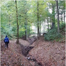 Rotational landslide near Hümmel, 12/10/2021 Eroded slope / gully next to the Ahr