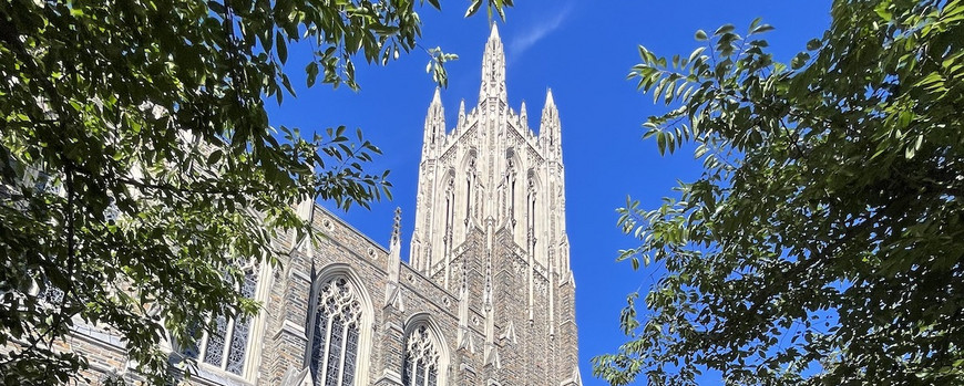  Blick auf die Duke University Chapel auf dem Campus in Durham. Foto: Raphael Nicolai.