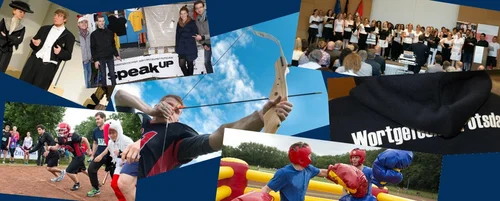 Collage aus Eindrücken Studentischer Projekte