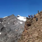 Aufstieg zum Geltscher 'Kesselwandferner' als Teil des Landschaftspraktikums in den Ostalpen (2020).
