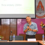 Prof. Pattara talking about the nutrition situation in Thai elderly