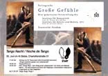 Ankündigung zur Vortragsreihe "Große Gefühle" mit der Abschlußveranstaltung "Noche de Tango / Tango-Nacht"