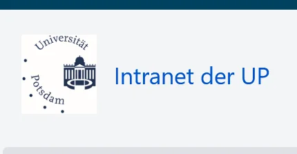 Schriftzug Intranet der UP