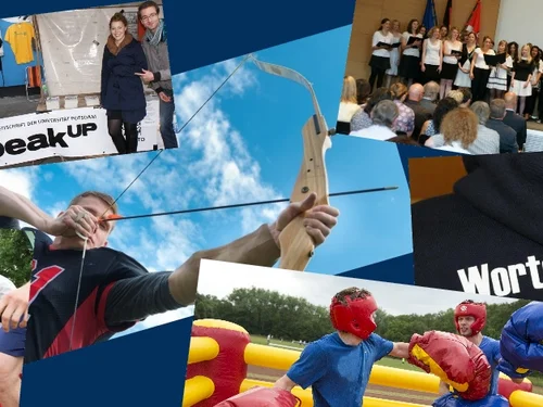 Collage aus Eindrücken verschiedener Studentischer Projekte