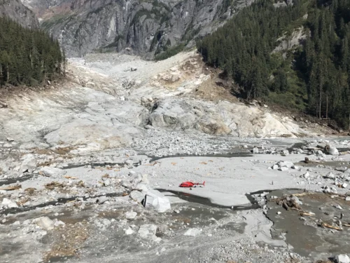 Impacts of a glacier lake outburst flood in the Ecstall River, BC, Canada (Photo: Georg Veh)
