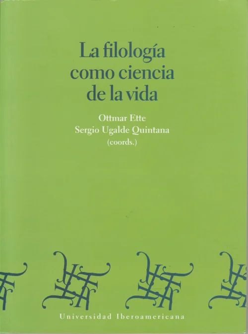 Cover "La filología como cienca de la vida."