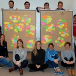 Group picture in front of flipchart