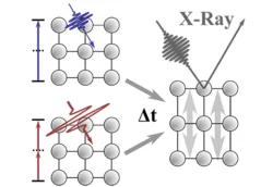 Schematic representing the unit cell expansion after single-photon and tw-photon absorption