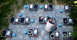 Seismometer zum Erdbeben-Monitoring im Test an der Uni Potsdam. Foto: