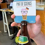 Bierdeckel mit "Pint of Science"-Branding