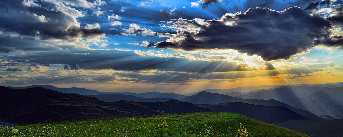 sunlight breaking through the clouds - 