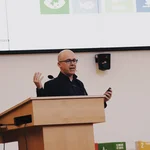 Keynote lecturer Prof. Dr. Marco Rieckmann from the University of Vechta