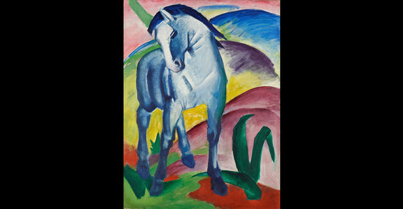 Franz Marcs berühmtes Gemälde „Blaues Pferd I“ von 1911