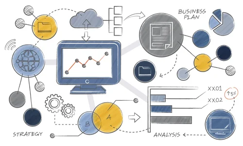 Illustration eines Business Konzepts