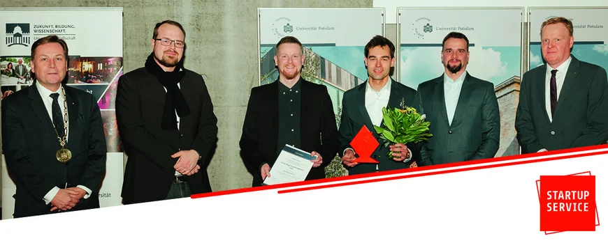 Foto der Preisträger vom Transfer- & Guido-Reger-Gründungspreis.