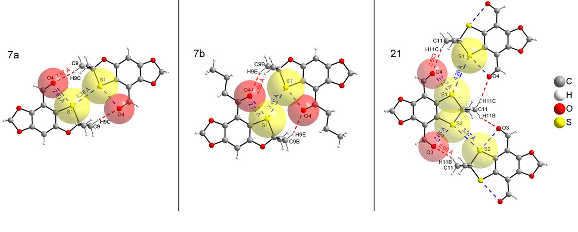 Structures and interactions of different DBD dye molecules - Publication AK Wessig. - zu den Publikationen