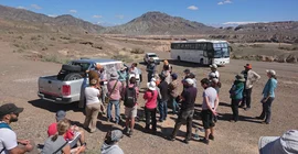 Inmitten des Faltenüberschiebungsgürtels zwischen Rodeo und Jachal