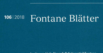 Cover eines Heftes der Fontane Blätter