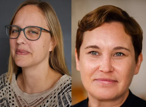 Porträts von Evans und Tuomainen