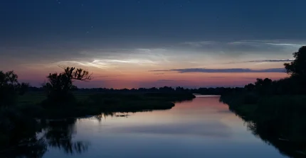 Noctilucent cloud over Gülper Havel