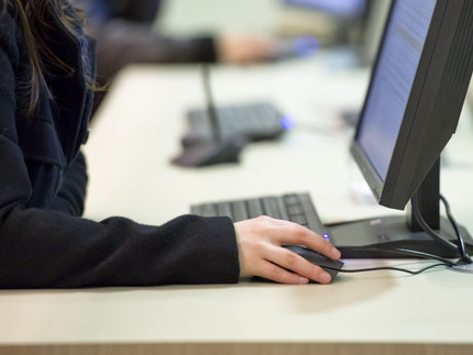 Eine Hand bedient eine Computer-Maus. Foto: Thomas Roese