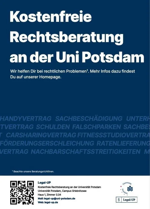 Kostenfreie Rechtsberatung an der UP