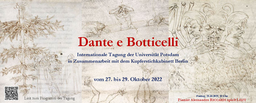 Ankündigung der Tagung Dante e Botticelli 2022