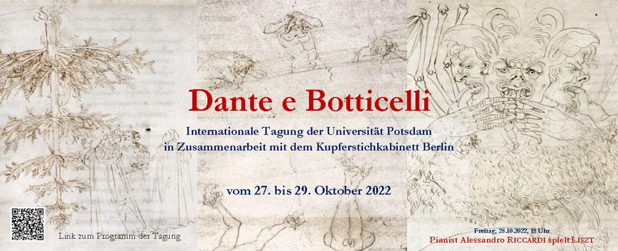 Ankündigung der Tagung Dante e Botticelli 2022