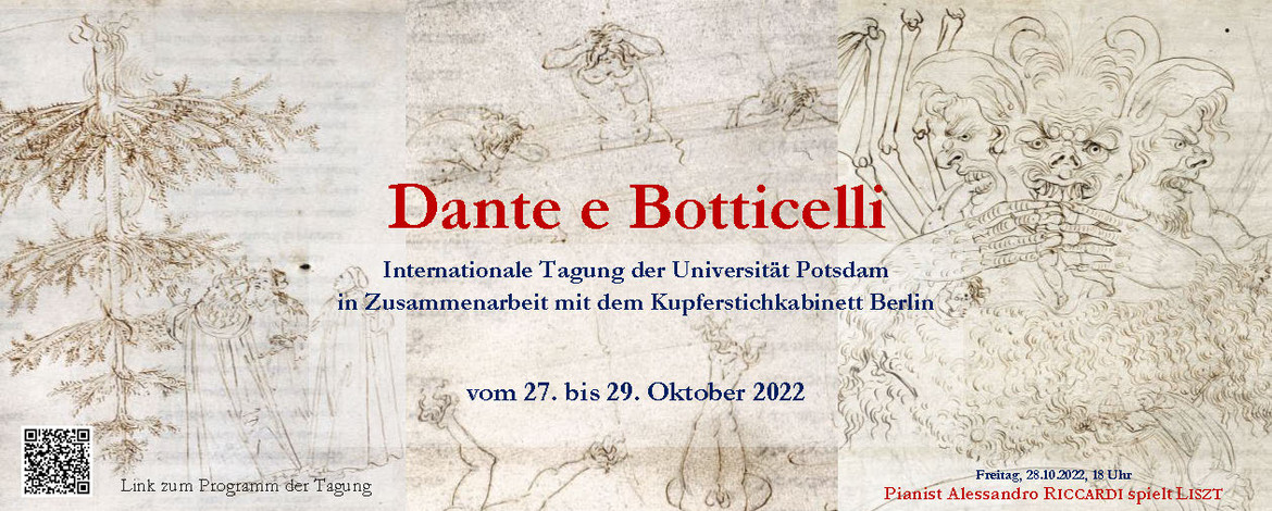 Ankündigung der Tagung Dante e Botticelli 2022 - 