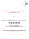 Vortrag von Mme Lydie Parisse am 19.11.2019 in der Universität Potsdam zum Theaterstück "Juste la fin du monde" von Jean-Luc Lagarce