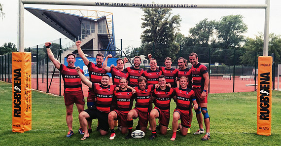 Die Potsdamer Rugby-Hochschulmeister 2019. Foto: Nicole Lowdon.