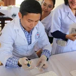 Pipetting the standards into the microplate