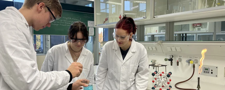 Studierende im Labor