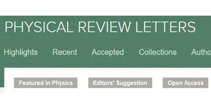 Physics review letter screenshot