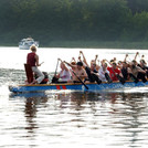 Studierende auf dem Wasser