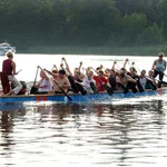 Studierende auf dem Wasser