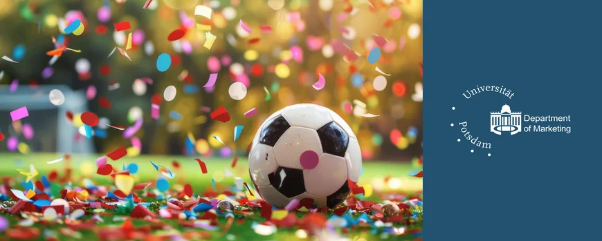 Fußball mit Konfetti