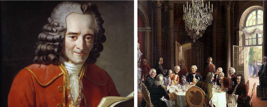 Voltaire mit Tafelrunde
