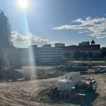 View from the ZZF onto the construction side behind the building.
