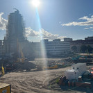 View from the ZZF onto the construction side behind the building.