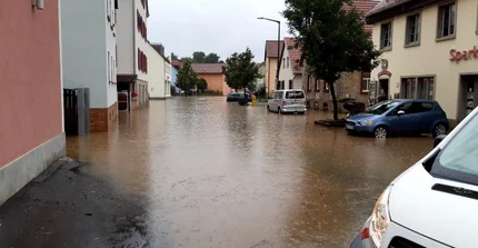 Starkregenereignis im Juli 2021 führte zu Überflutungen im Würzburger Süden