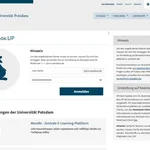 Screenshot der Identifikationsseite - Identifikation