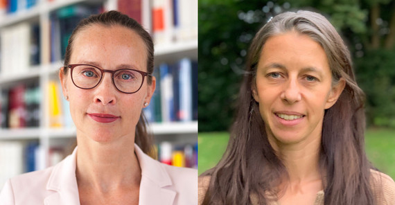 Das Foto zeigt Prof. Dr. Frauke Brosius-Gersdorf und Dr. iur. Annelie Bauer. Das Foto ist von Finn Winkler und privat.