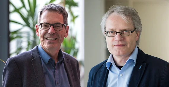 Prof. Dr. Dieter Neher (left) and Prof. Dr. Bernd Müller-Röber (right)